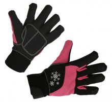 ROKAVICE Mini zimske  pink/črne  8 - 11*